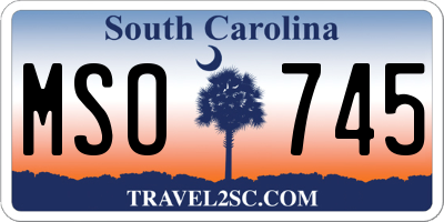 SC license plate MSO745