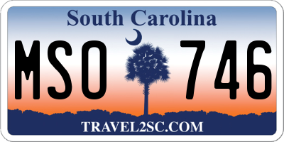 SC license plate MSO746