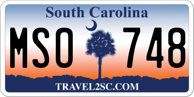 SC license plate MSO748