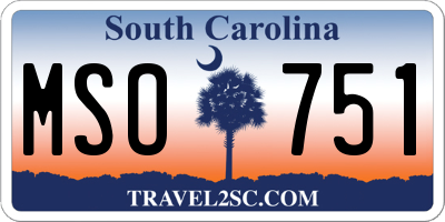 SC license plate MSO751