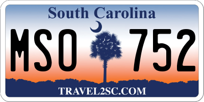 SC license plate MSO752
