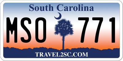 SC license plate MSO771