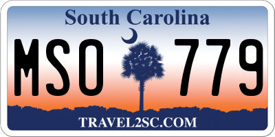 SC license plate MSO779