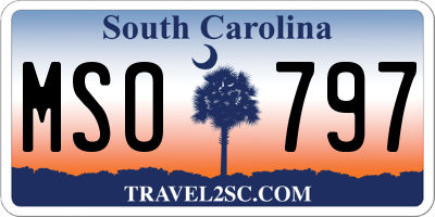 SC license plate MSO797