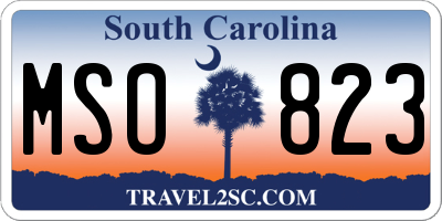 SC license plate MSO823