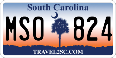 SC license plate MSO824