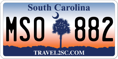 SC license plate MSO882