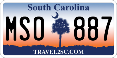 SC license plate MSO887