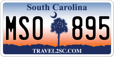 SC license plate MSO895