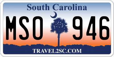 SC license plate MSO946
