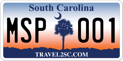 SC license plate MSP001