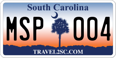 SC license plate MSP004