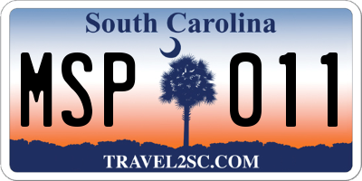 SC license plate MSP011