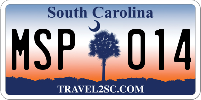 SC license plate MSP014