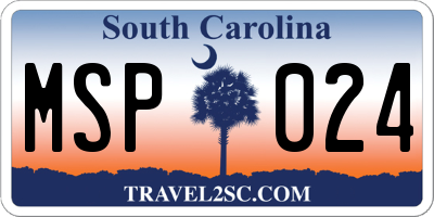 SC license plate MSP024
