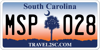 SC license plate MSP028
