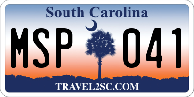 SC license plate MSP041