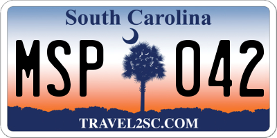 SC license plate MSP042
