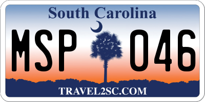 SC license plate MSP046