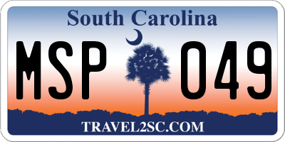 SC license plate MSP049