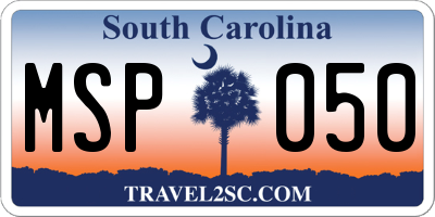 SC license plate MSP050