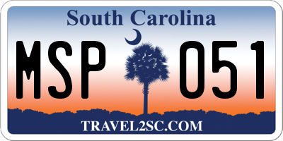 SC license plate MSP051