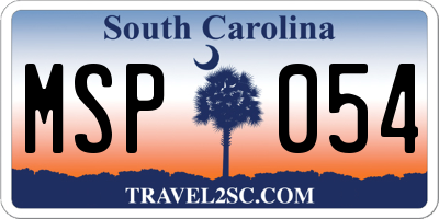 SC license plate MSP054