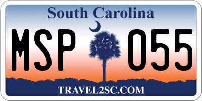 SC license plate MSP055