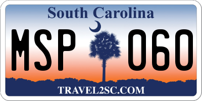 SC license plate MSP060