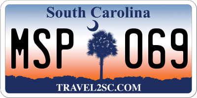 SC license plate MSP069