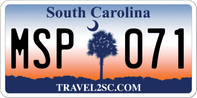 SC license plate MSP071