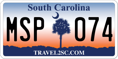 SC license plate MSP074