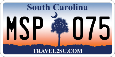 SC license plate MSP075