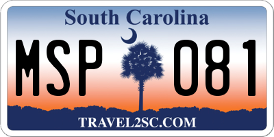 SC license plate MSP081