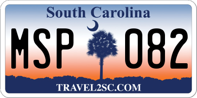 SC license plate MSP082