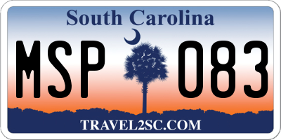 SC license plate MSP083