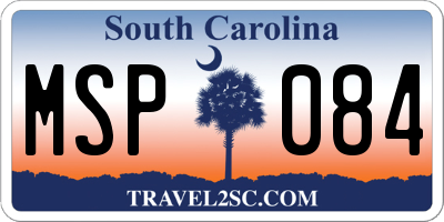 SC license plate MSP084