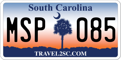 SC license plate MSP085
