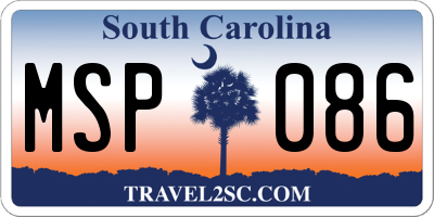 SC license plate MSP086