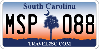 SC license plate MSP088
