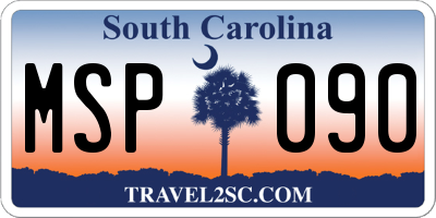 SC license plate MSP090