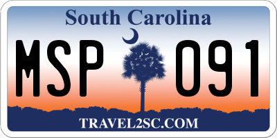 SC license plate MSP091