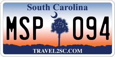 SC license plate MSP094