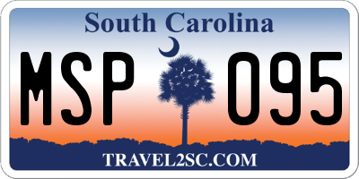 SC license plate MSP095