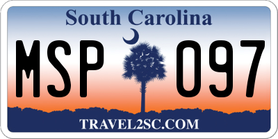 SC license plate MSP097