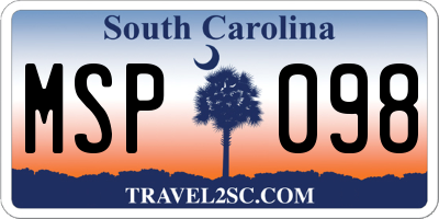 SC license plate MSP098