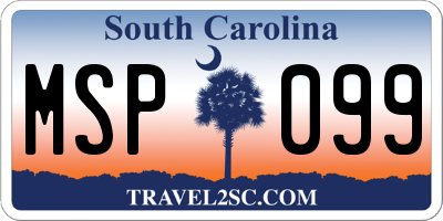 SC license plate MSP099