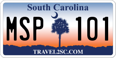 SC license plate MSP101
