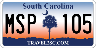 SC license plate MSP105