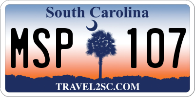 SC license plate MSP107